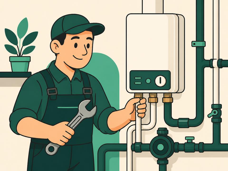 Plumbers & heating illustration